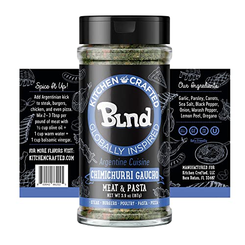 Chimichurri Seasoning Dry Rub, Argentinian Herbs, Spices & Seasonings, Use As Pizza Seasoning, Steak Seasoning, Poultry Seasoning, or Argentine Grill Seasoning, 5.9 oz