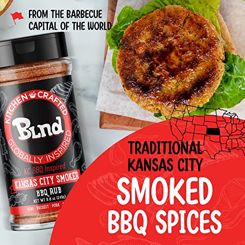 Kansas City Smoker Dry Rub, BBQ Rubs and Spices for Smoking, Use As Steak Seasoning, Brisket Rub, Chicken Seasoning, or Non GMO Grill Seasoning, 8.8oz